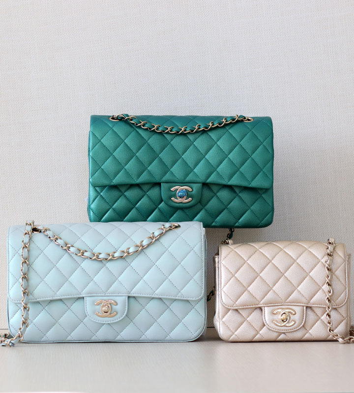 CHANEL IRIDESCENT BAGS